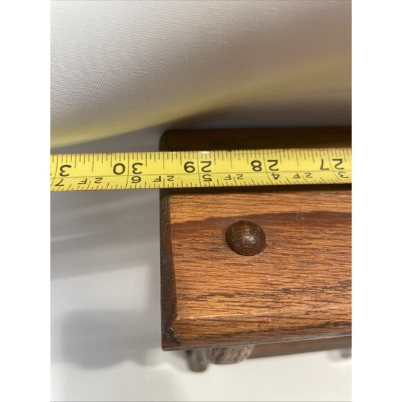 Oak Wooden Shelf Coat Hanger Country Style With Summer Garden Wall Paper Back - Picture 6 of 13